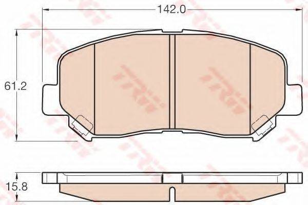 TRW GDB3562 Комплект гальмівних колодок, дискове гальмо