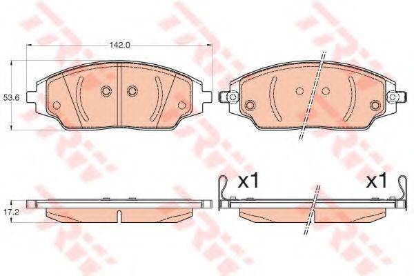 TRW GDB3579 Комплект гальмівних колодок, дискове гальмо