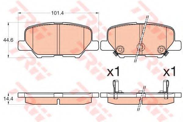 TRW GDB3583 Комплект гальмівних колодок, дискове гальмо