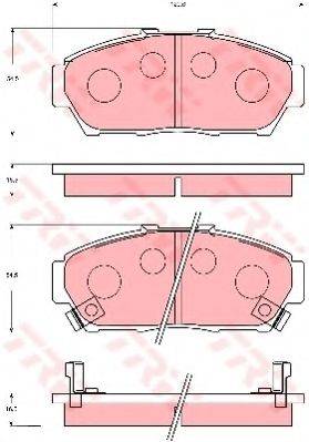 TRW GDB7091 Комплект гальмівних колодок, дискове гальмо