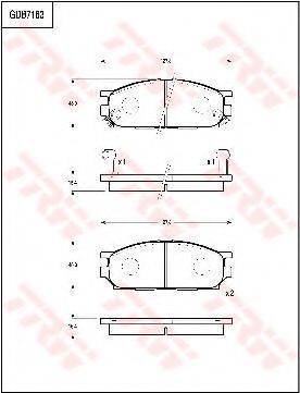 TRW GDB7163 Комплект гальмівних колодок, дискове гальмо