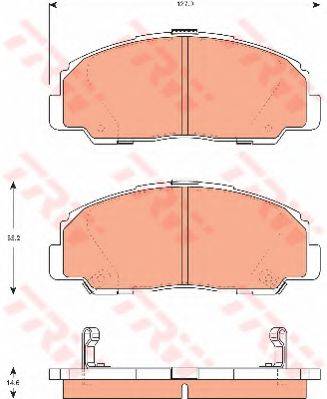 TRW GDB7528 Комплект гальмівних колодок, дискове гальмо