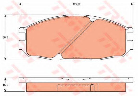 TRW GDB7595 Комплект гальмівних колодок, дискове гальмо