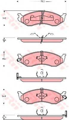 TRW GDB7607 Комплект гальмівних колодок, дискове гальмо