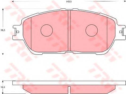 TRW GDB7677 Комплект гальмівних колодок, дискове гальмо