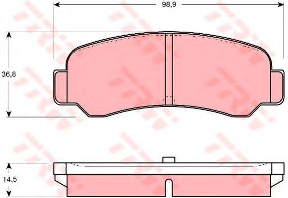 TRW GDB946 Комплект гальмівних колодок, дискове гальмо