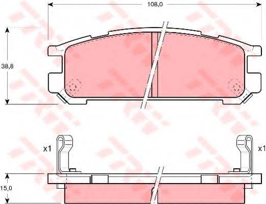 TRW GDB990 Комплект гальмівних колодок, дискове гальмо