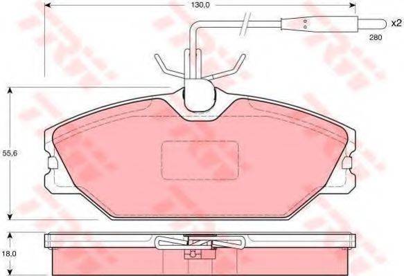 TRW GTD1049 Комплект гальм, дисковий гальмівний механізм