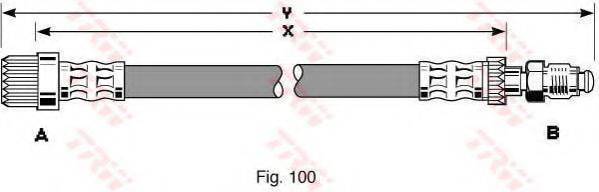 TRW PHB186 Гальмівний шланг