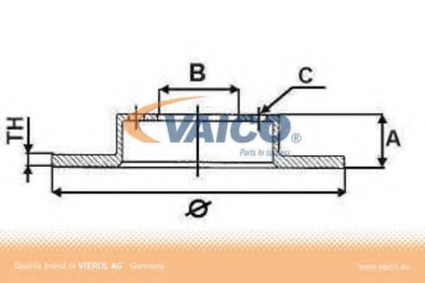 VAICO V1040027 гальмівний диск