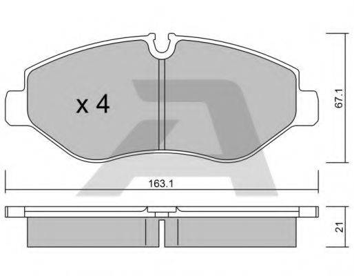 AISIN BPVW1001 Комплект гальмівних колодок, дискове гальмо