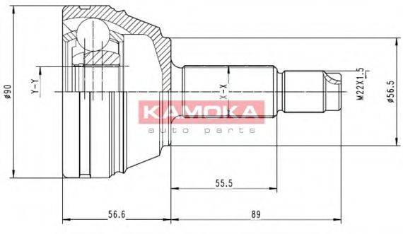 KAMOKA 6710 Шарнірний комплект, приводний вал