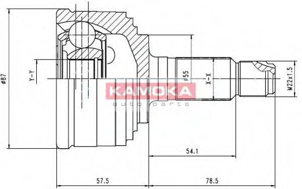 KAMOKA 6830 Шарнірний комплект, приводний вал