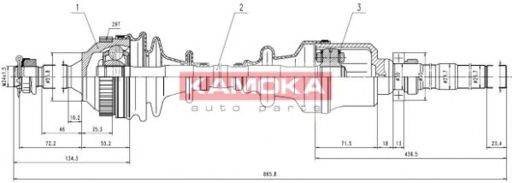 KAMOKA CT1138925A Приводний вал