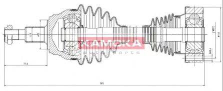 KAMOKA VW1138926 Приводний вал