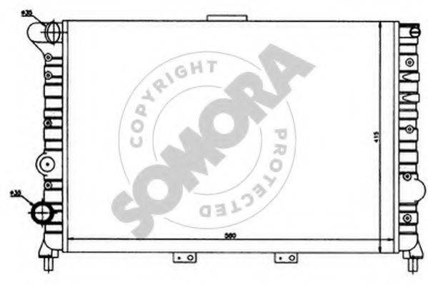 SOMORA 011240 Радіатор, охолодження двигуна