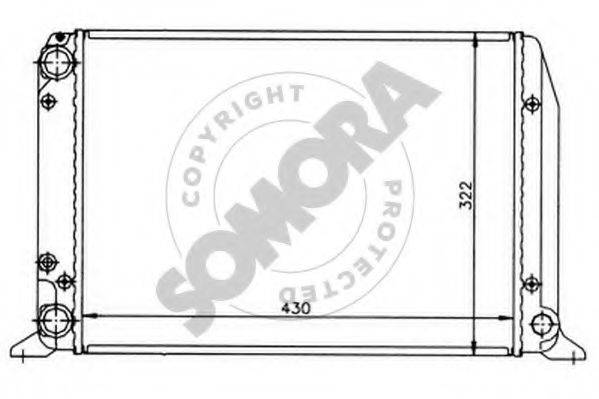 SOMORA 021141 Радіатор, охолодження двигуна