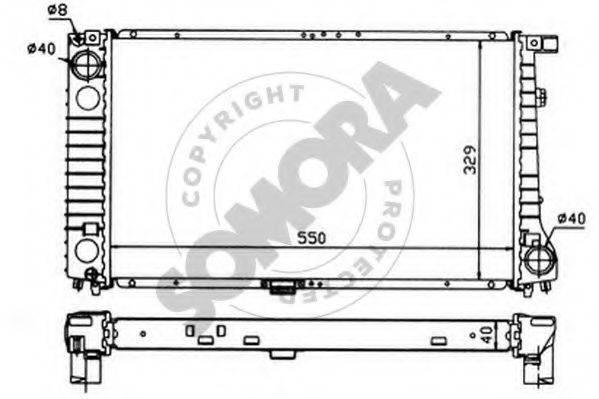 SOMORA 040342 Радіатор, охолодження двигуна