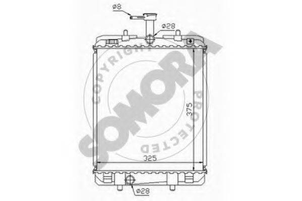 SOMORA 055140 Радіатор, охолодження двигуна