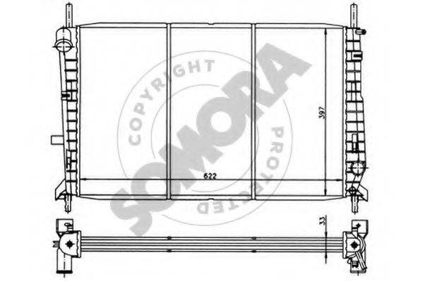 SOMORA 095042 Радіатор, охолодження двигуна