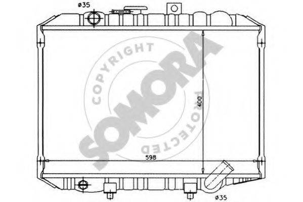 SOMORA 134040 Радіатор, охолодження двигуна