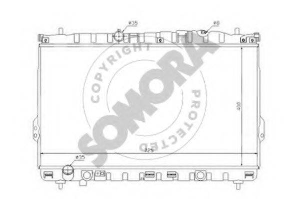 SOMORA 137040 Радіатор, охолодження двигуна