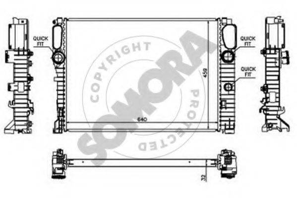 SOMORA 170843 Радіатор, охолодження двигуна