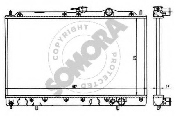 SOMORA 180541 Радіатор, охолодження двигуна