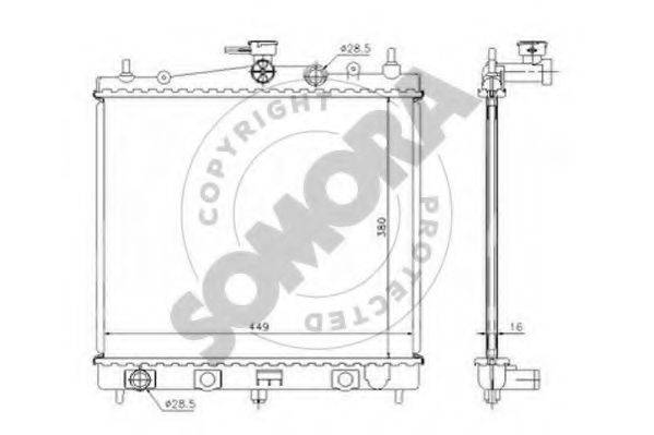 SOMORA 191040 Радіатор, охолодження двигуна
