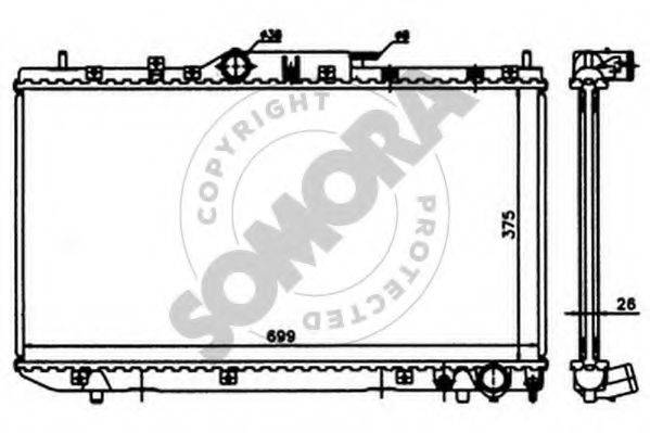 SOMORA 311746 Радіатор, охолодження двигуна