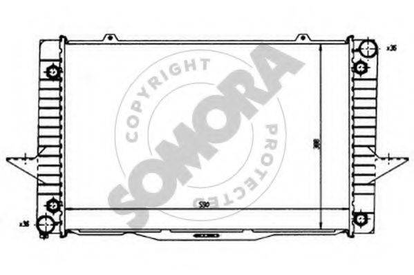 SOMORA 363043 Радіатор, охолодження двигуна