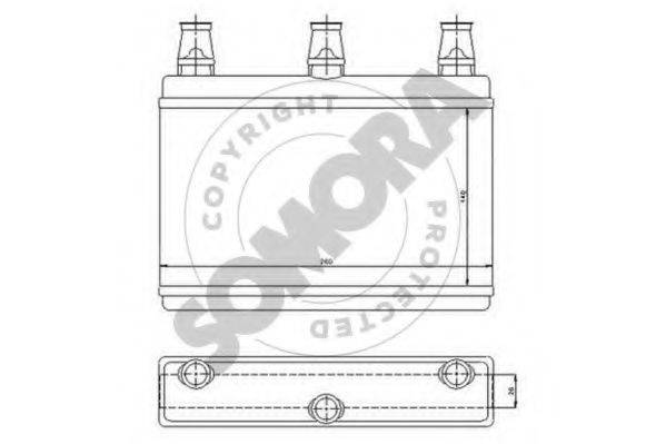 SOMORA 041350 Теплообмінник, опалення салону