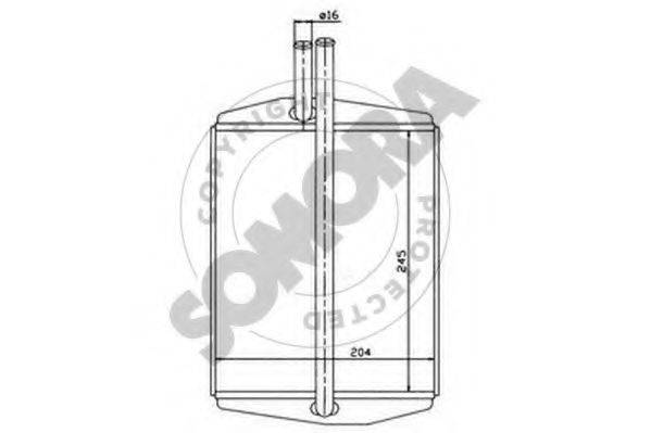 SOMORA 092350 Теплообмінник, опалення салону