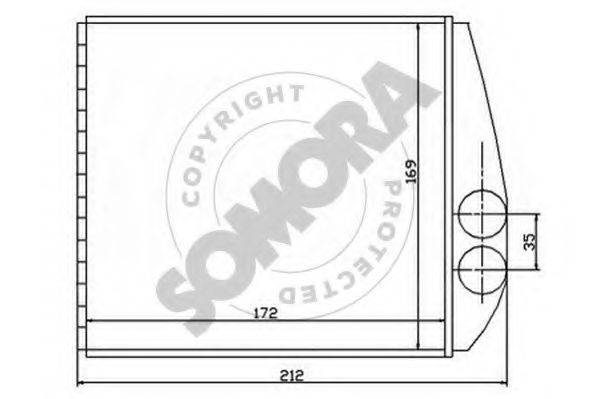 SOMORA 212550 Теплообмінник, опалення салону