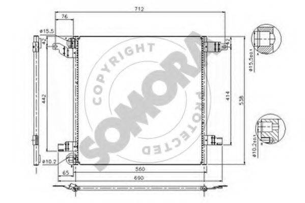 SOMORA 170060 Конденсатор, кондиціонер