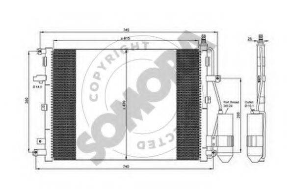 SOMORA 364060 Конденсатор, кондиціонер