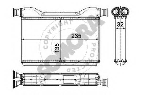SOMORA 041450 Теплообмінник, опалення салону
