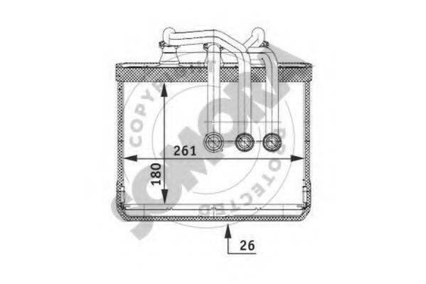 SOMORA 042350 Теплообмінник, опалення салону