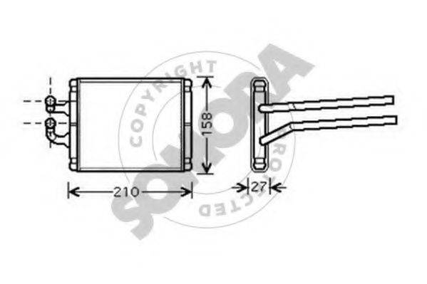 SOMORA 110050 Теплообмінник, опалення салону
