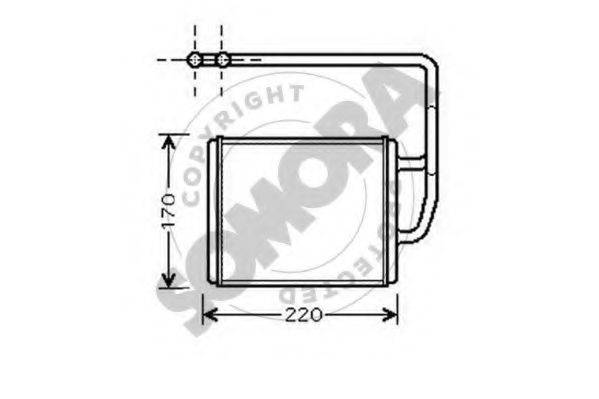 SOMORA 112050 Теплообмінник, опалення салону