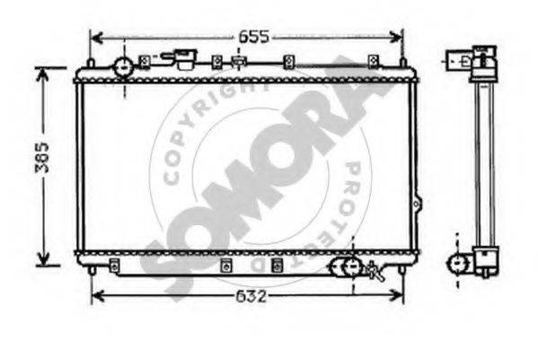 SOMORA 117540 Радіатор, охолодження двигуна