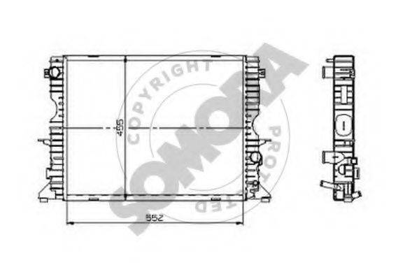 SOMORA 153240 Радіатор, охолодження двигуна