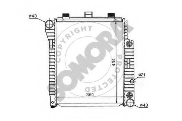 SOMORA 171240J Радіатор, охолодження двигуна