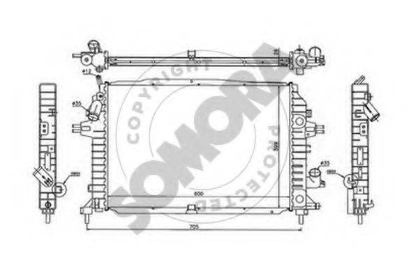 SOMORA 211840G Радіатор, охолодження двигуна