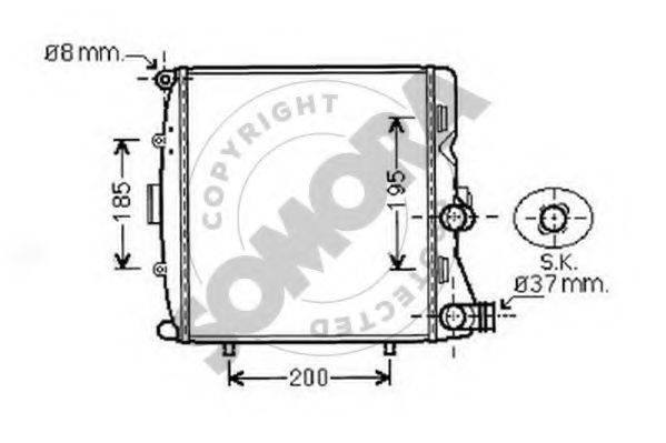 SOMORA 231140L Радіатор, охолодження двигуна