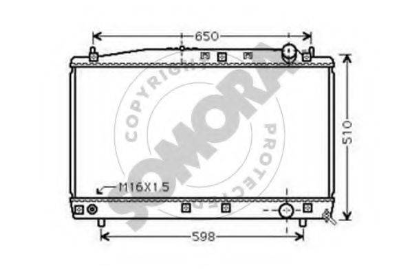SOMORA 311740J Радіатор, охолодження двигуна