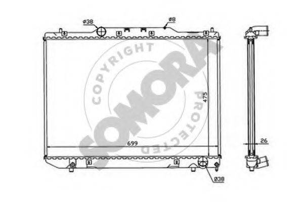 SOMORA 315140B Радіатор, охолодження двигуна
