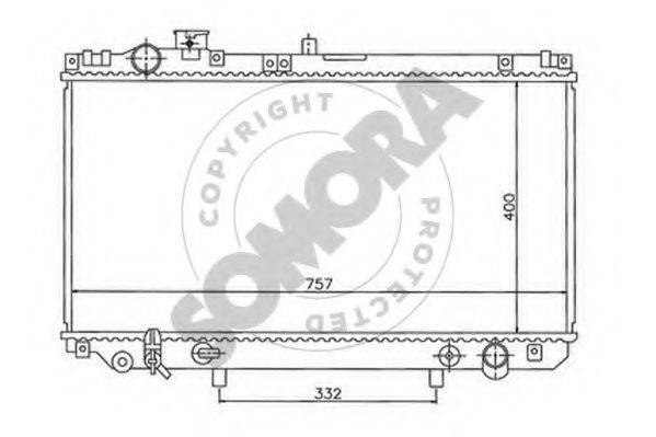 SOMORA 372140 Радіатор, охолодження двигуна
