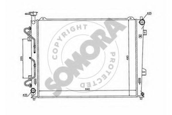 SOMORA 116240A Радіатор, охолодження двигуна