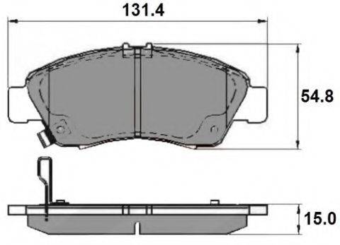 NATIONAL NP2145 Комплект гальмівних колодок, дискове гальмо